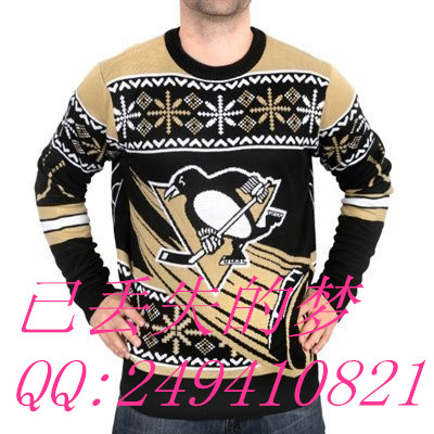 2015年新款 NHL 冰球毛衣 Pittsburgh Penguins 企鹅 毛线 针织