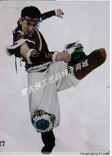 蒙古族舞蹈服装 蒙族 男款 少数民族服装 舞台演出表演民族服装