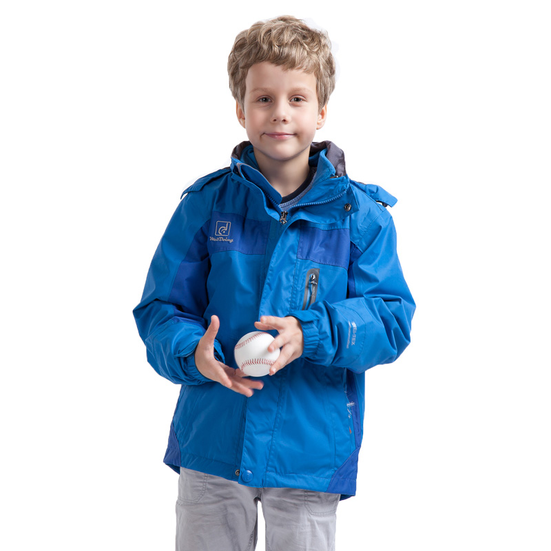 2015男女童儿童冲锋衣加厚抓绒保暖小孩两件套少年户外登山运动服