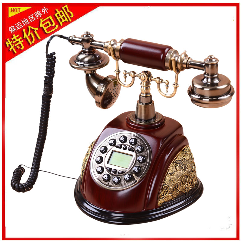 仿古欧式时尚田园创意电话机老式古董家用复古办公固定座式电话机