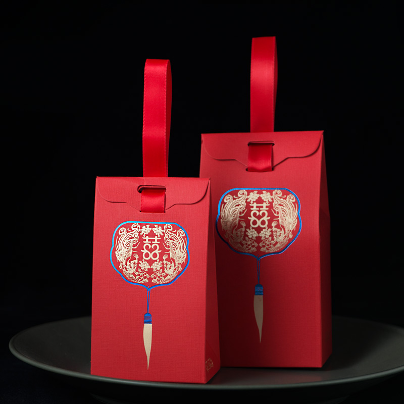 欢言喜语 婚庆用品 结婚创意喜糖盒子 礼品纸袋 手提袋喜糖袋