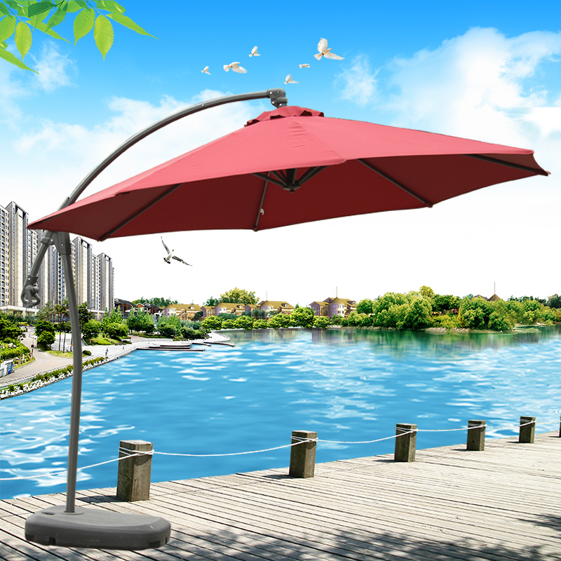 虎鹿 户外遮阳伞 3米大号防雨伞折叠广告大太阳伞 庭院伞沙滩伞