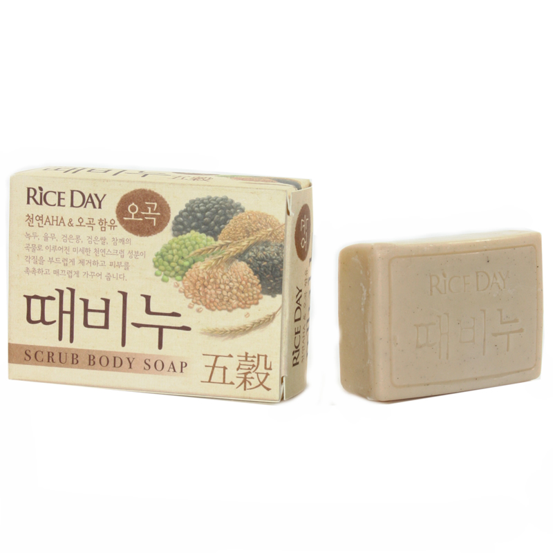 韩国原装进口香皂希杰狮王米时代五谷去灰皂100g搓泥沐浴皂卸妆皂