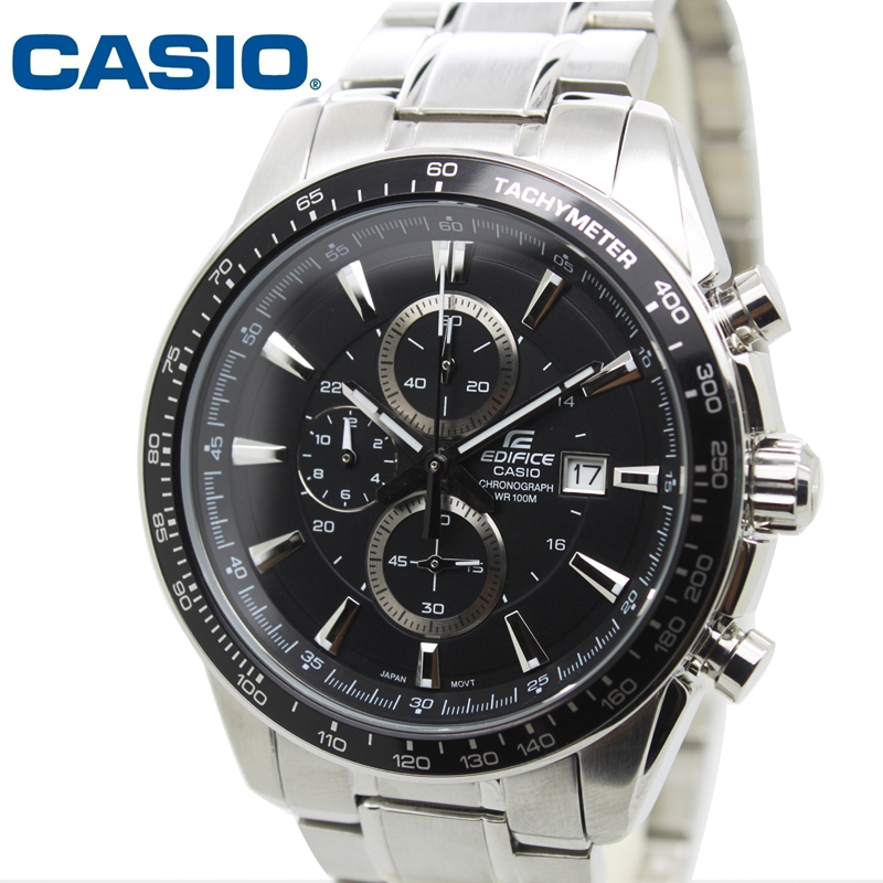 卡西欧专柜正品EF-547D-1A1V经典三眼赛车钢带 男士手表