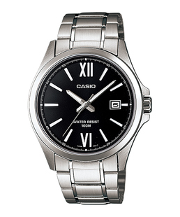 正品CASIO卡西欧MTP-1376D-1AV 钢带日历星期 男表 男士手表