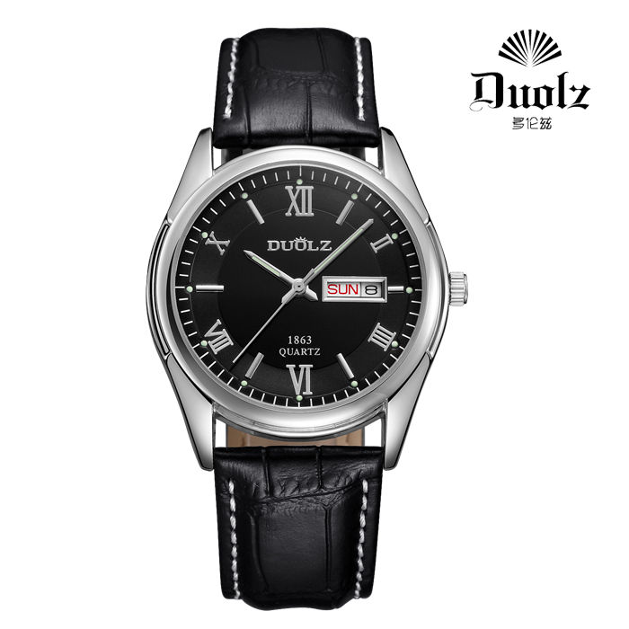 多伦兹duolz2013新款正品腕表精钢休闲男士商务手表