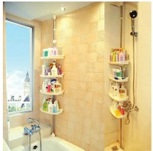 宝优妮卫生间角架淋浴室置物架卫浴收纳架不锈钢架DQ-0787包邮