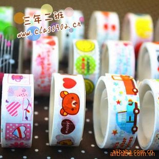 创意韩国文具 卡通小胶带卡通 彩色胶带 PVC胶带批发 促销特价