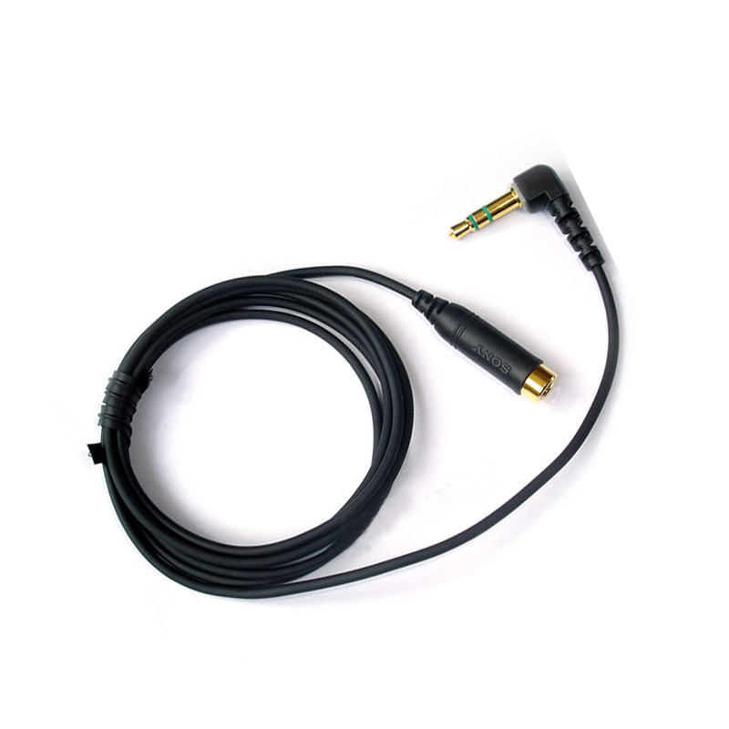 索尼SONY OFC 无氧电解铜导线 耳机延长线 弯插 黑白两色