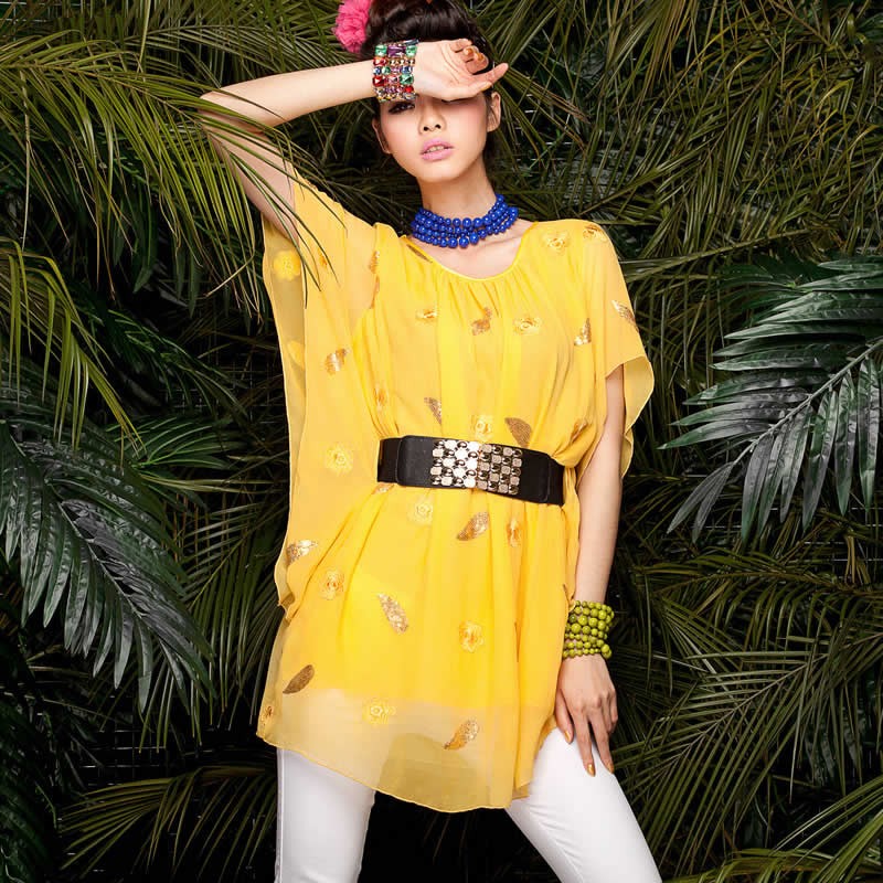 2013夏装新款 MuBeele蝙蝠袖短袖绣花亮片真丝连衣裙子女装正品