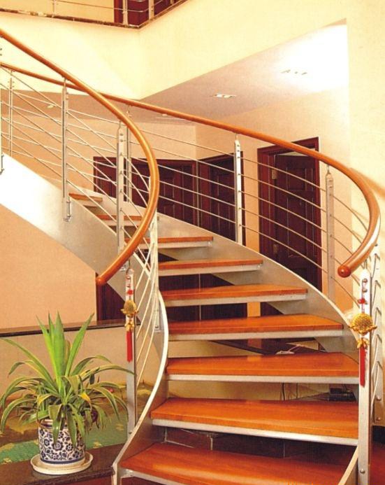 升级款钢木楼梯 钢楼梯 玻璃楼梯 超实惠楼梯 复式楼梯 店铺楼梯