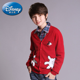 包邮绿盒子童装正版Disney/迪士尼 男童2013米奇针织开衫毛衣外套