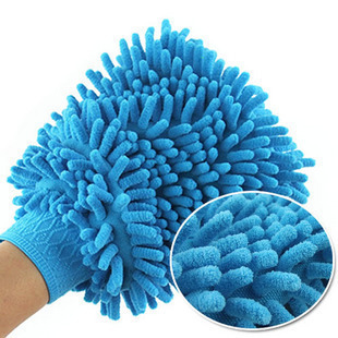 超细纤维雪尼尔 单面双面清洁除尘手套 擦车巾 洗车用品 车载清洗