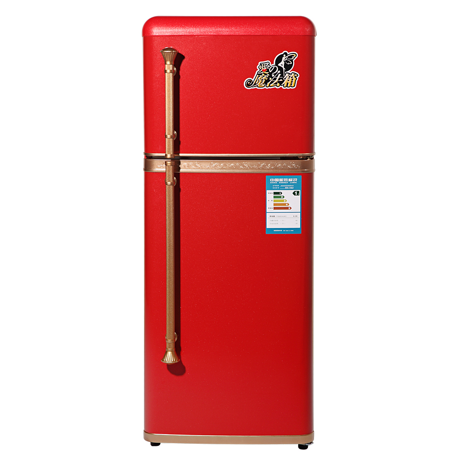 金松 BCD-118LH 白/红/黑 电冰箱家用两门双门冷冻冷藏爱的魔法箱