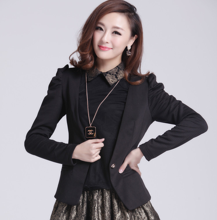 雅尼拉2014春装新款韩版修身小西装女休闲女士上衣西服显瘦小外套