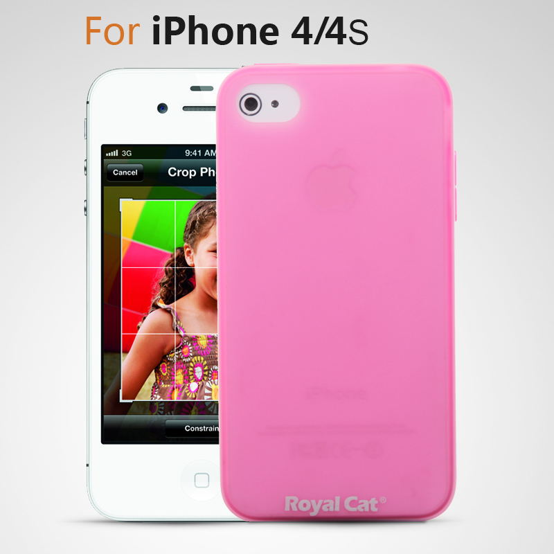 iphone4hone手机套4手机壳苹果4s硅胶边框商务粉红色深灰色黑色