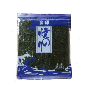 寿司材料 寿司专用海苔 紫菜包饭必备 金印海苔 10枚