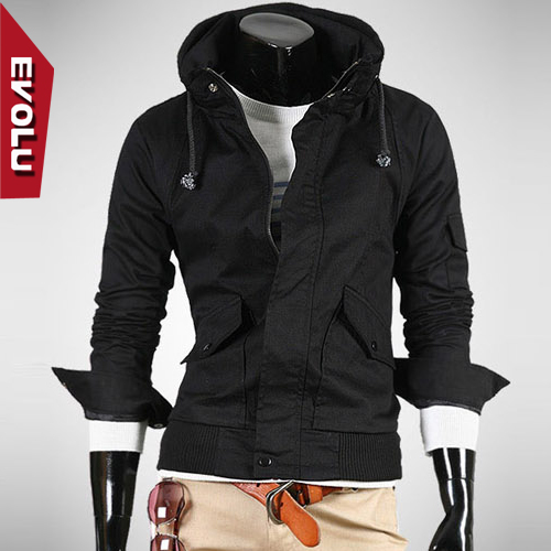 EVOLU2014秋冬装新款 男士休闲短款工装夹克修身 韩版潮男装外套
