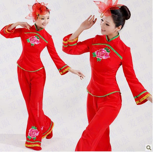 秧歌服装 2013新款 秋冬季秧歌服 演出服 民族服装 舞蹈服装 扇舞
