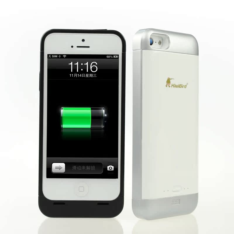 奇异鸟 iphone5苹果5s背夹电池移动电源超薄保护套外壳 充电宝器