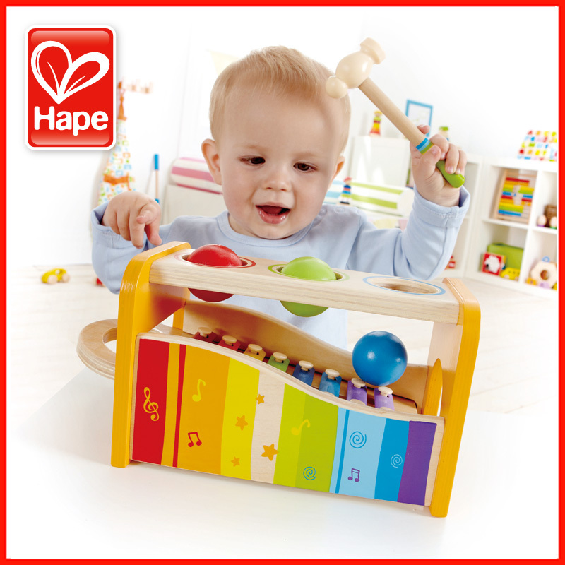德国hape-educo 早旋律敲琴台 益智玩具 儿童乐器 1-3岁宝宝玩具