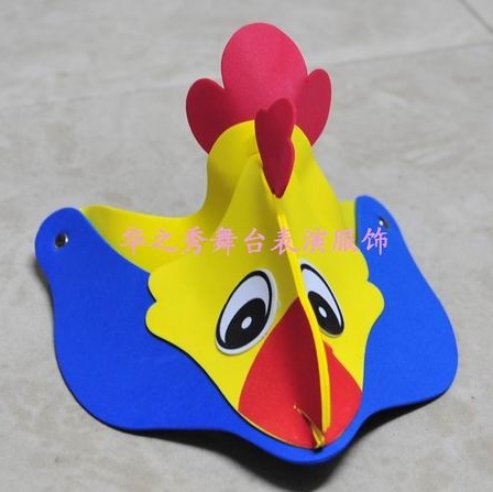 TS16小鸟公鸡卡通帽立体动物帽子头饰舞会派对幼儿园儿童节用品