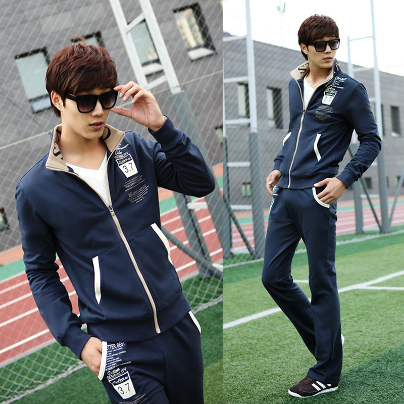 丹杰仕 套装男春韩版学生卫衣男棒球服运动套装男士春季修身外套