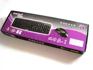 紫光电子 双子座 游戏键鼠套装 有线 ps/2 便宜套装 键盘鼠标套件