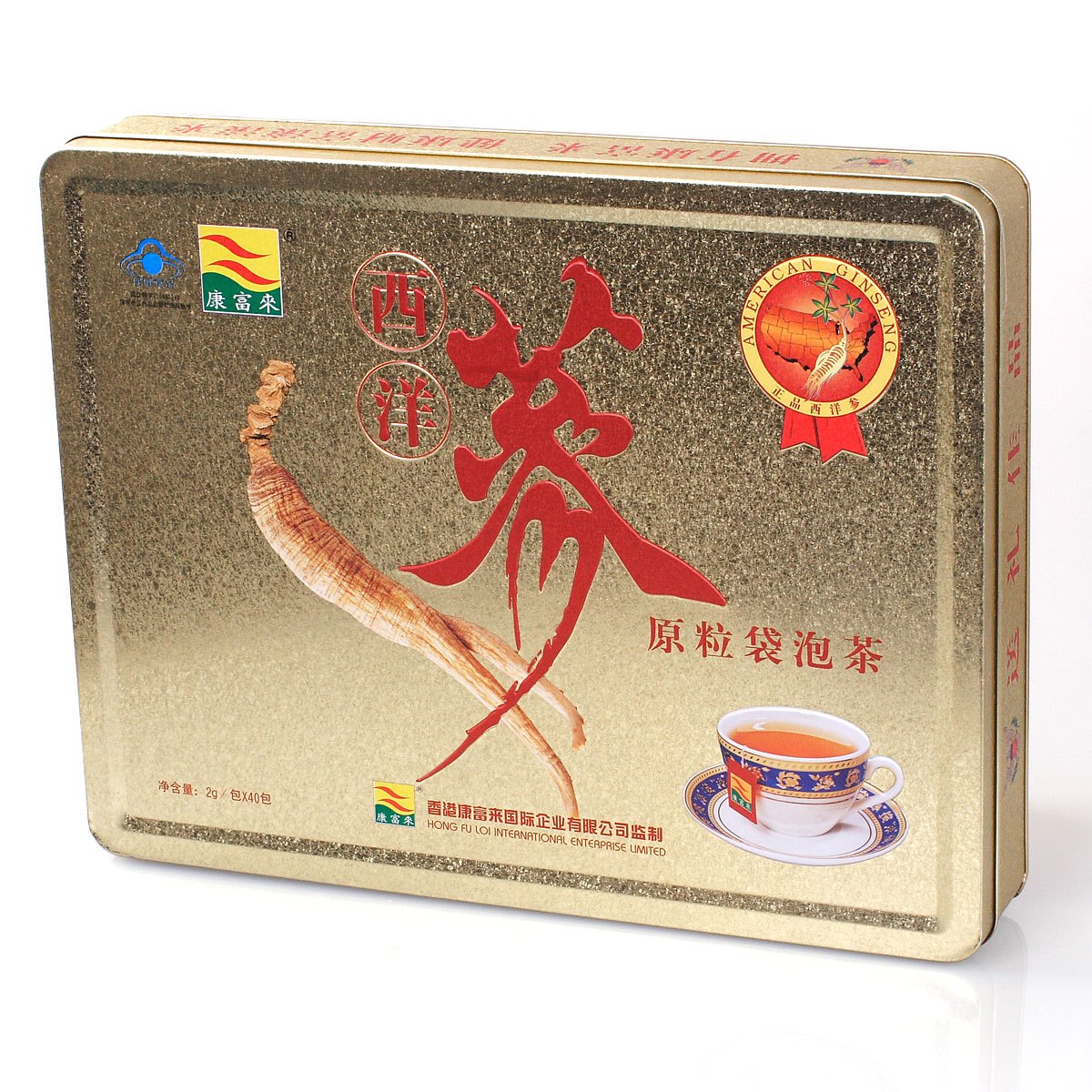 康富来西洋参原粒袋泡茶 美国西洋参茶保健茶包保健食品礼盒