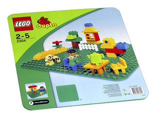 正品热卖~乐高LEGO益智拼插玩具 得宝2304绿色底板（大)L2304