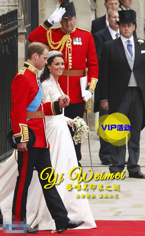 【艺唯美】 英国凯特王妃婚纱礼服威廉王子凯特婚纱高级定制婚纱