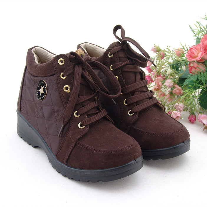 东福春 2011冬季新款咖啡色系带高帮防水台女棉鞋DL42-502