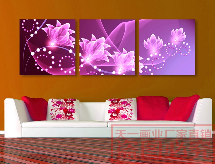 浪漫紫色魅力装饰画水晶画现代客厅卧室无框画挂画沙发背景墙壁画