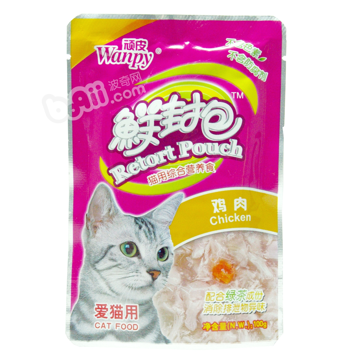 顽皮 wanpy猫用鸡肉味鲜封包/妙鲜包 100g