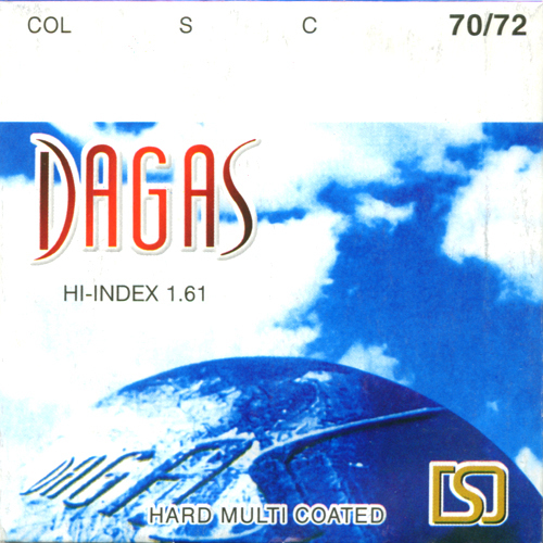 DAGAS达克斯1.61-超超薄加膜非球面镜片100%（进口）A级