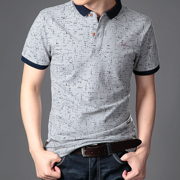 海澜之家男士短袖t恤 2014韩版青少年翻领时尚修身款t恤衫男装潮