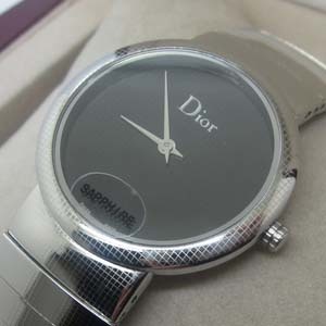 Dior迪奥手表 钢带 黑面 两针超绚时尚 原装瑞士机芯 身份 女表
