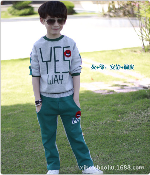 巴拉巴拉女童2014夏装男童短袖运动套装韩版套装童装中大儿童套装