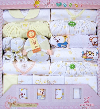 爆款特卖 包邮纯棉18件套婴儿用品夏季款新生儿套装婴儿服装礼盒