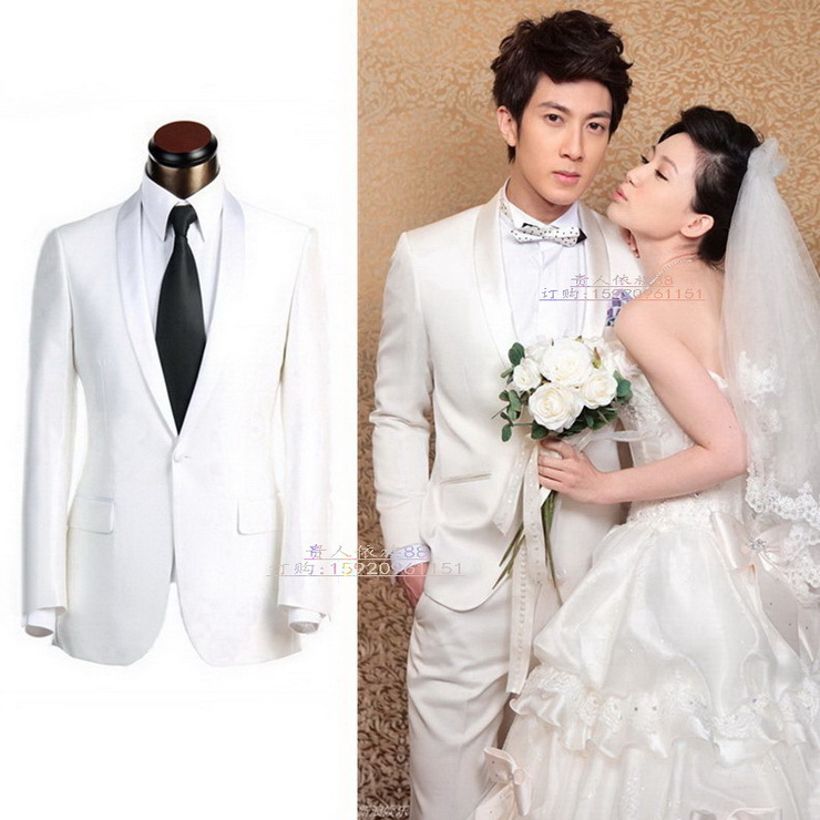 男士西装套装正装 男西服 韩版 修身 男结婚礼服套装 新郎礼服