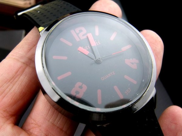 新款男女石英手表实用性进口机芯大表盘大字老年人适用橡胶带19