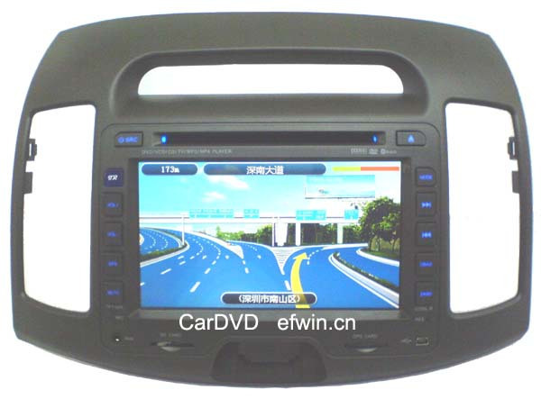 车载DVD导航厂家 现代悦动 7寸触摸数字屏 带GPS蓝牙 实景地图