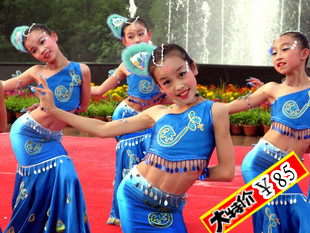 新款 特价/儿童演出服装/民族舞蹈演出服装/儿童傣族舞蹈服饰D-67