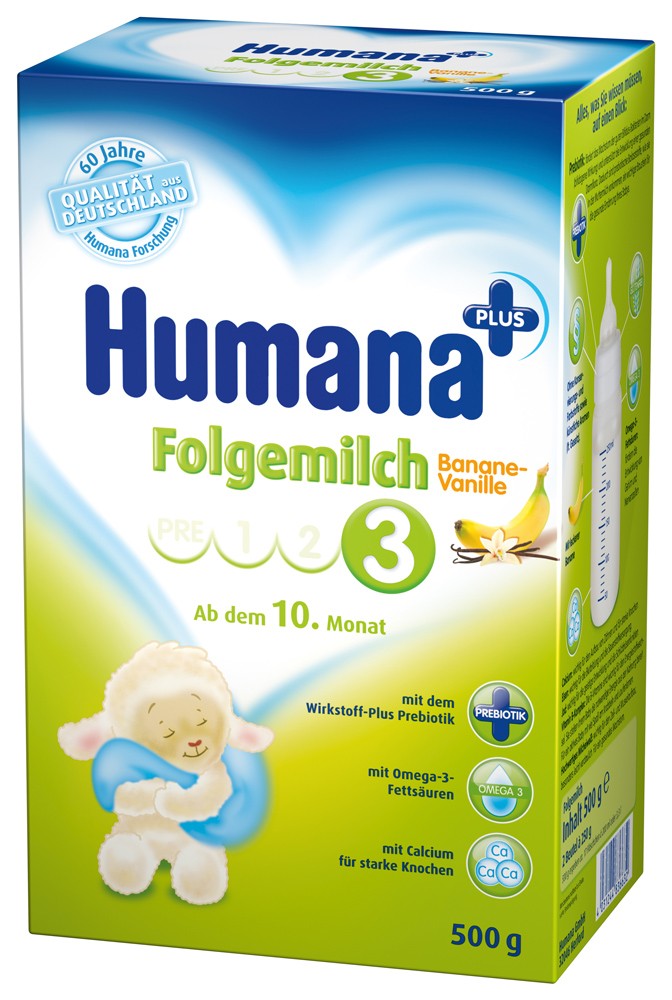 现货1盒包邮德国原版进口直邮瑚玛娜humana婴幼儿奶粉3段香蕉味
