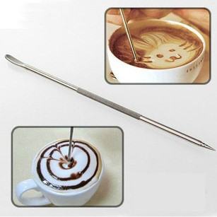 韩式不锈钢咖啡拉花针 雕花针 钩花棒 花式拉花玩家专用韩国进口