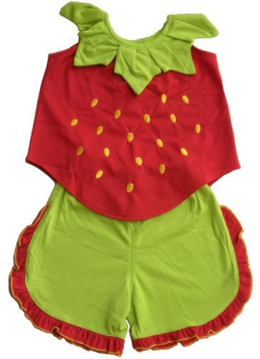 超级可爱 纯棉童装 草莓宝宝服 草莓娃娃 0-3岁