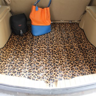 时尚豹纹汽车后备箱垫 真皮尾箱垫 车垫 新款 汽车用品