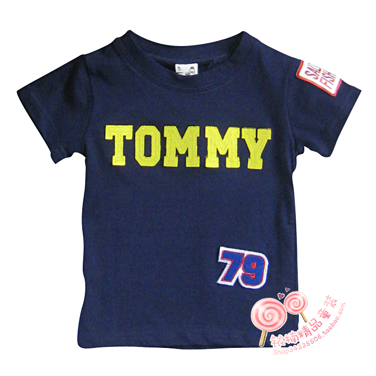 2011夏装新款TOMMY印花时尚男童短袖T恤