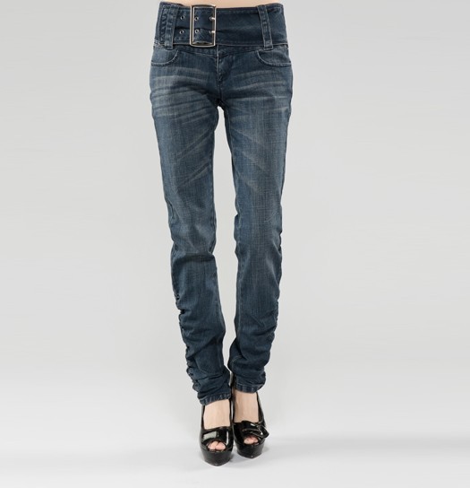 sdeer圣迪奥 专柜正价 女装夏款个性设计小直筒牛仔裤1280865
