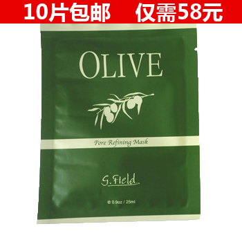 【现货10片包邮】g.field Olive 橄榄毛孔细致面膜 针对收缩毛孔